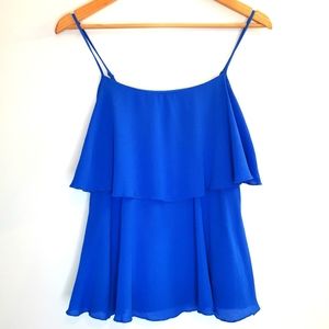 BCBG Maxazria Blue tank top XS party sexy